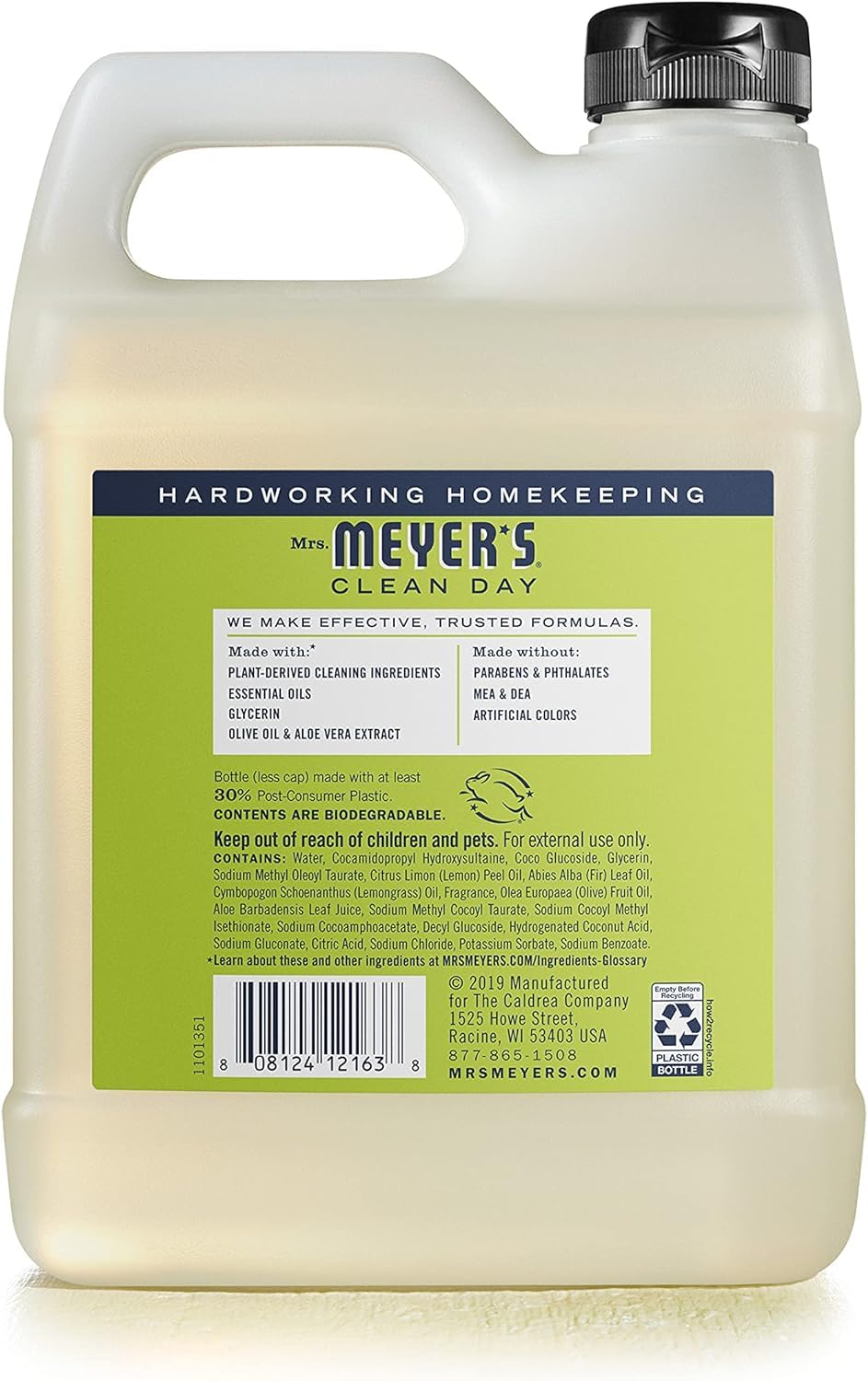 Mrs. MEYER'S CLEAN DAY Liquid Hand Soap Refill Lemon Verbena 33 Fl Oz (Pack of 5) Beauty & Personal Care Mrs. MEYER'S