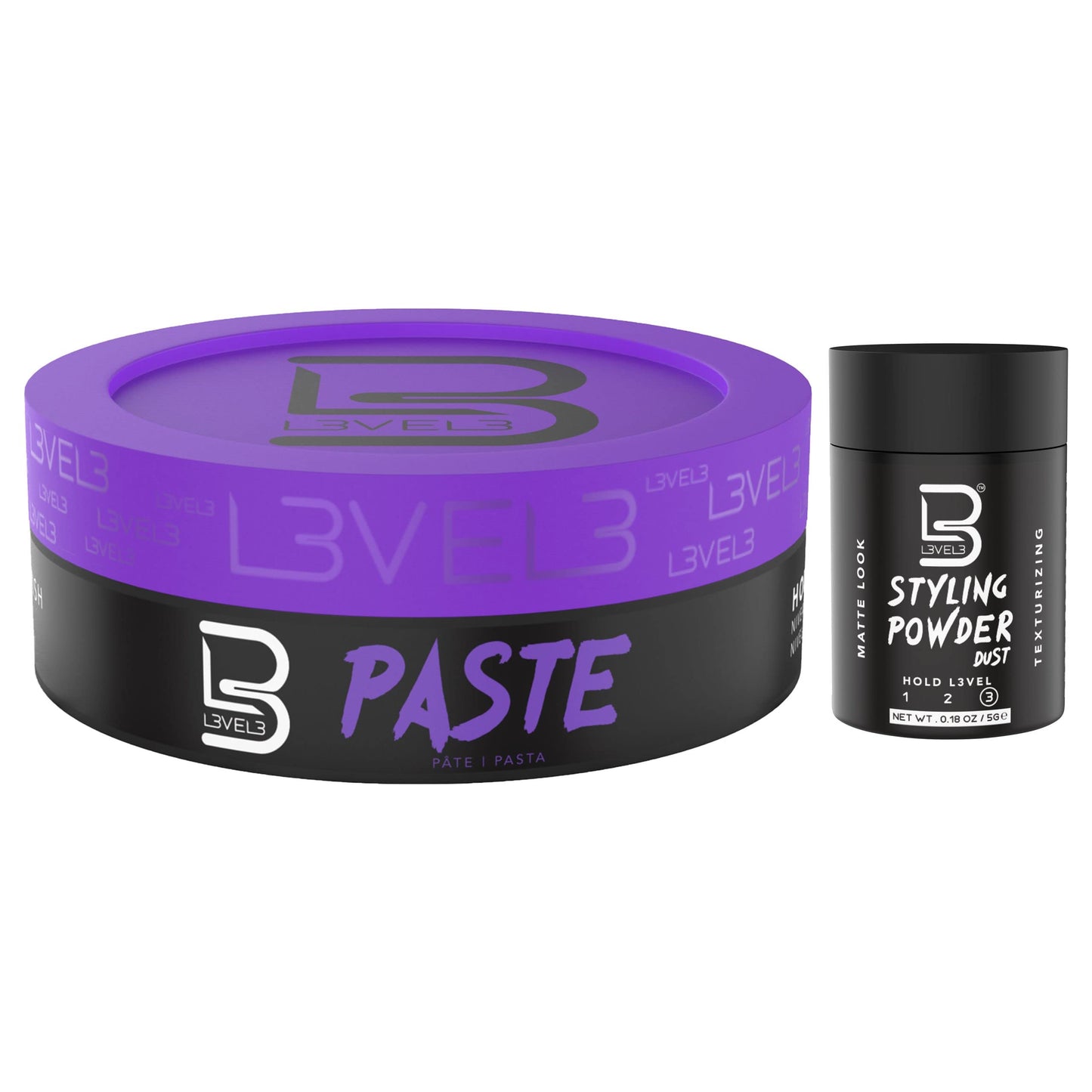 L3 Level 3 Hair Paste for Men - Long Lasting Hold Hair Styling Paste with Matte Finish - Adds Volume, Texture & Definition - Keratin Infused (Sample Beauty & Personal Care L3
