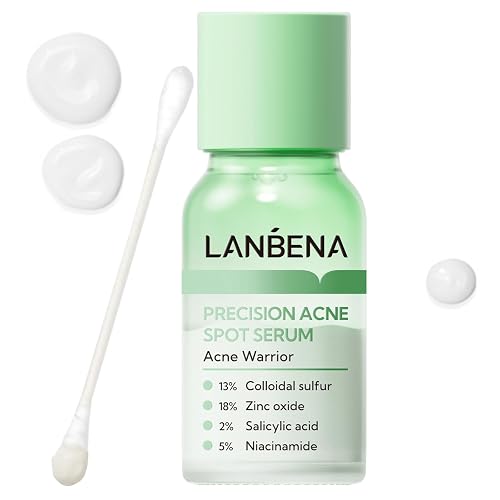 LANBENA 2% Salicylic Acid Spot Serum, 8H Rapid Acne Treatment for Acne-Prone Sensitive Skin, Fast-Acting Dry Out Pimples, Fade Acne Marks, Redness Beauty & Personal Care LANBENA