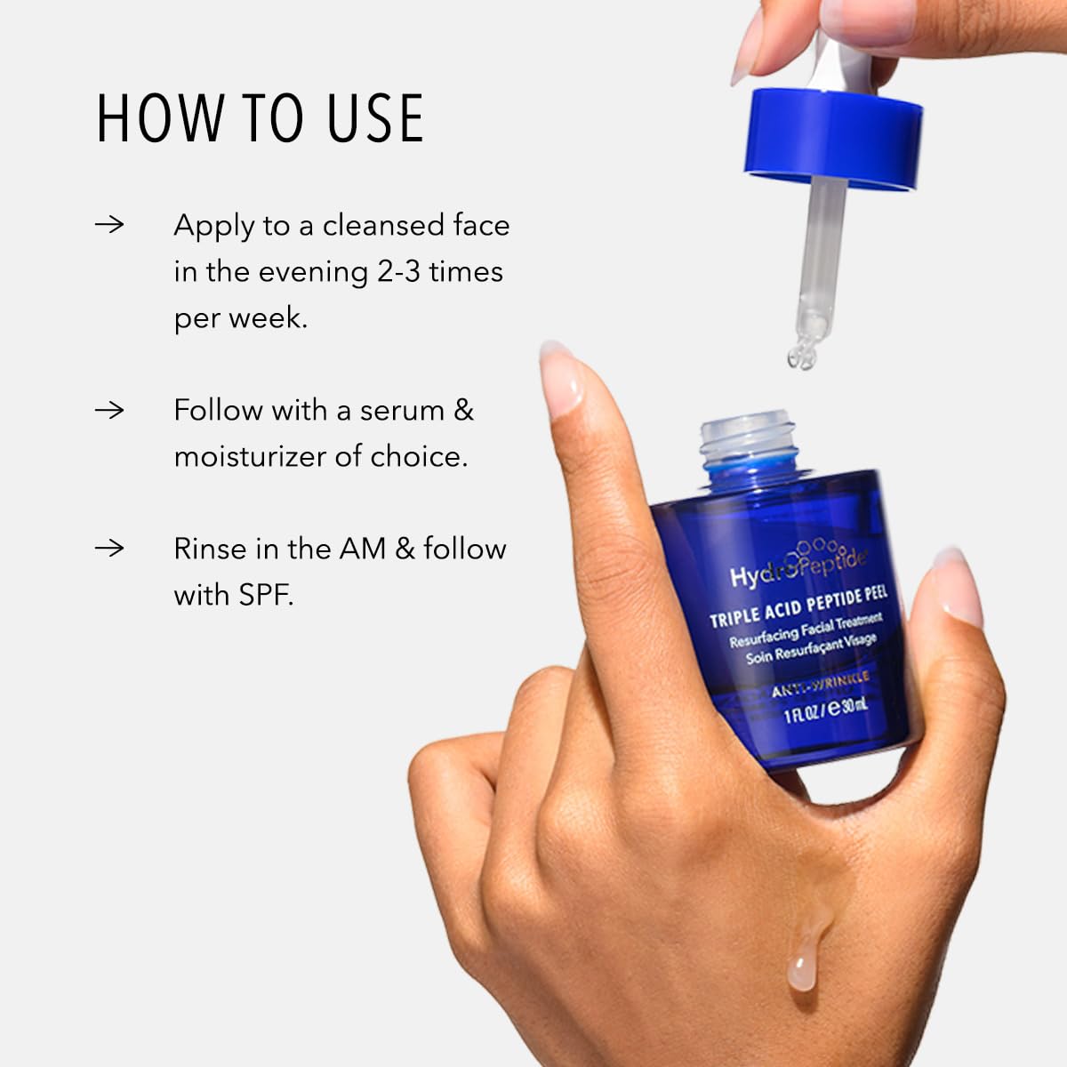 Hydropeptide Triple Acid Peptide Peel Resurfacing Peptide Exfoliation Hydroxy Treatment, 1 Ounce (packaging may vary) Beauty & Personal Care HydroPeptide