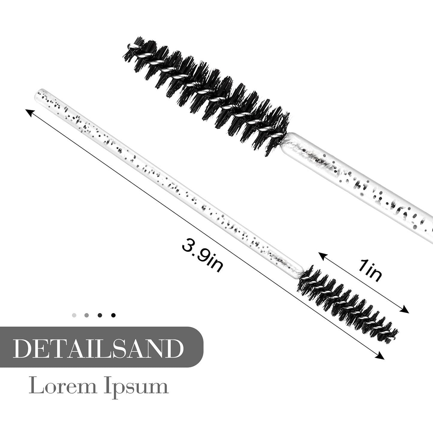 300 Pcs Disposable Crystal Mascara Wand Eyelash Brush Applicator Eyebrow Brush for EyeLash Extension Supplies (Black) Beauty & Personal Care Obinhere