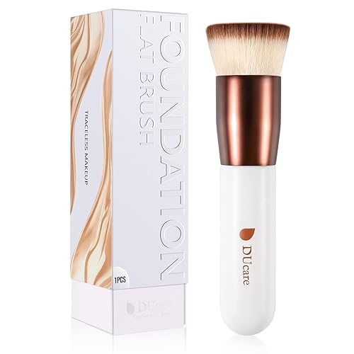 DUcare Foundation Brush,Flat Top Kabuki Brush Synthetic Professional Makeup Brush Liquid Blending Mineral Powder Buffing Stippling Makeup Tools, Rose Beauty & Personal Care DUcare