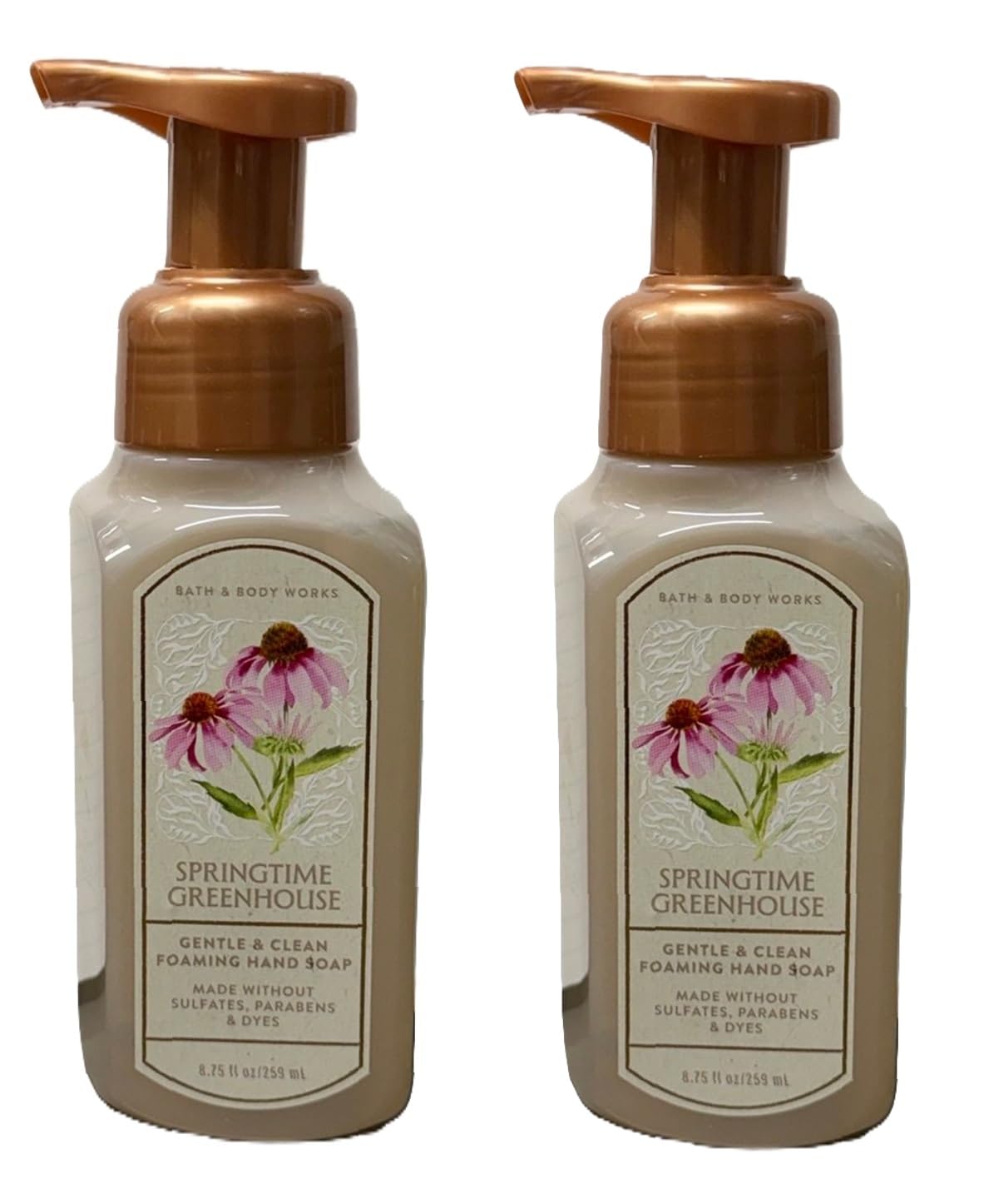 Bath and Body Works Gentle and Clean Foaming Hand Soap 8.75 oz each - Pack of 2 (Springtime Greenhouse) Beauty & Personal Care Bath & Body Works