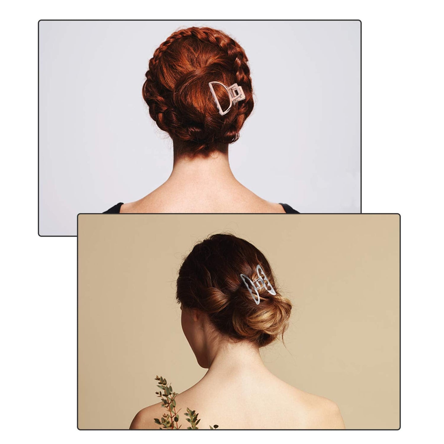 Small Hair Clips Akamino Metal Hair Claw Clips, Hair Accessories for Women Half Bun Hairpins for Thick - 8 Pack Beauty & Personal Care Akamino