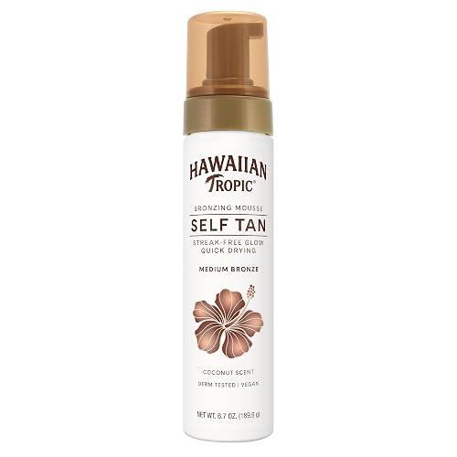Hawaiian Tropic Aloha Glow Self Tanning Mousse, Express Tan, 6.7 oz, Self Tanner Mousse, Fake Tan, Self Tan Mousse, 1 Hour Express Self Tanner Foam Beauty & Personal Care Hawaiian Tropic