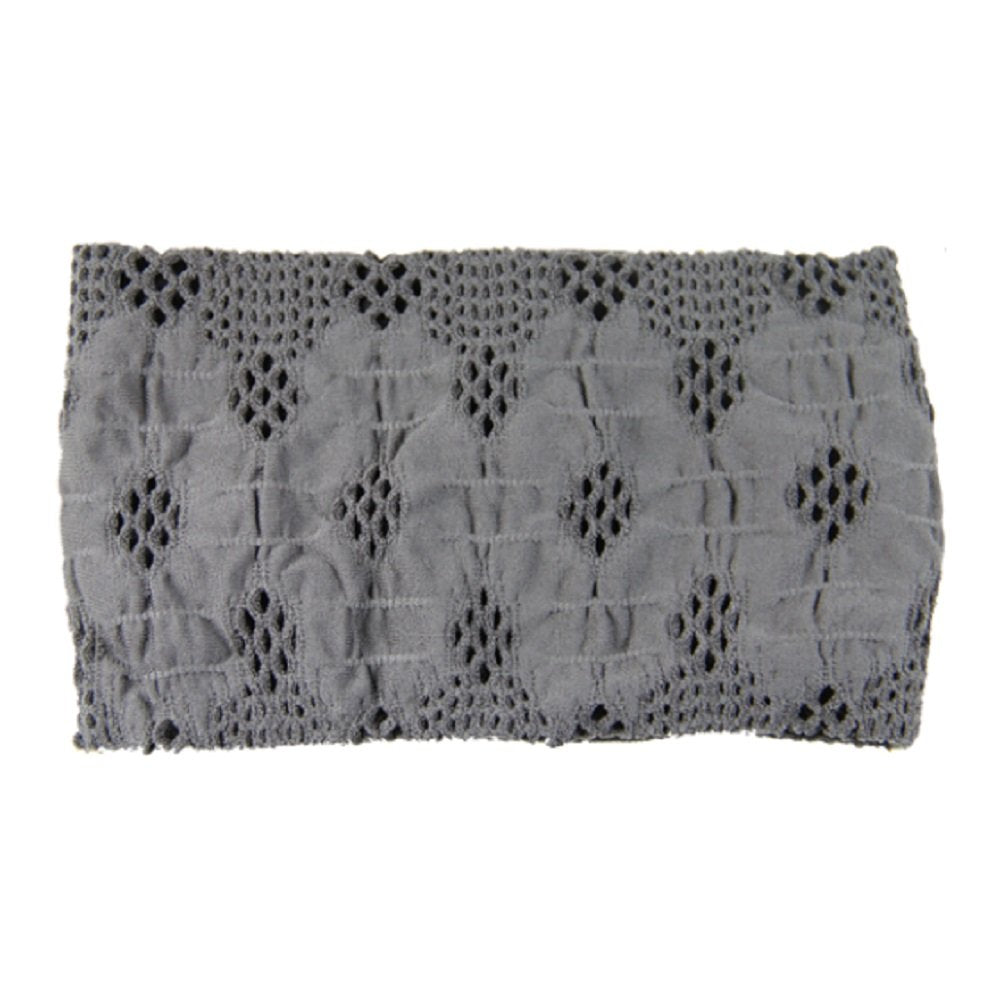 Di Prima Honeycomb Stretch Headband, Dark Grey