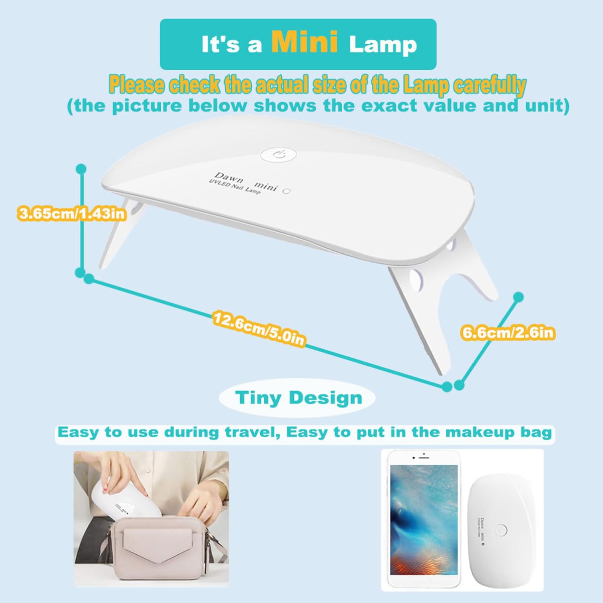 Kepma UV LED Nail Dryer Mini lamp Portable Curing Light for Gel Nail Polish,6w(White) Beauty and Personal Care Kepma