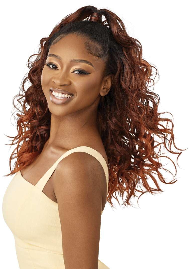 Outre Converti Cap - Wet & Wavy - Curls Allure (JET BLACK 1)