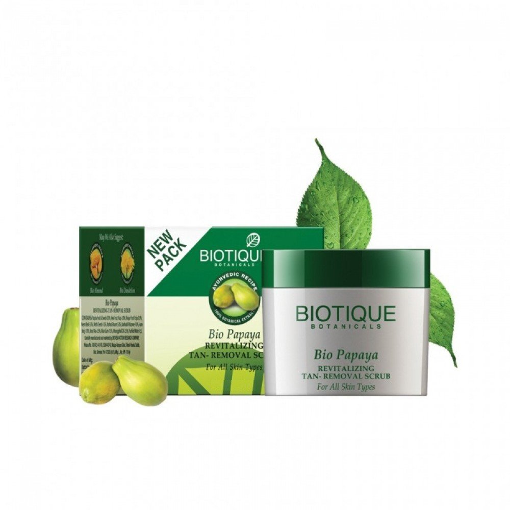 Biotique Papaya Revitalizing Tan Removal Scrub 235gm I All Skin Type Beauty & Personal Care Biotique