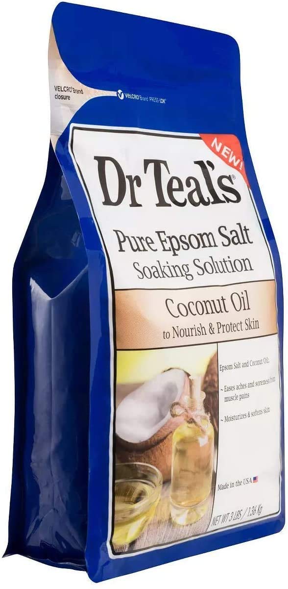 Dr. Teal's Epsom Salt Bath Variety Gift Set (3lbs Ea.) - Soothe & Sleep Lavender, Nourish and Protect Coconut Oil - Essential Oils Blended with Pure Beauty and Personal Care Dr Teal's