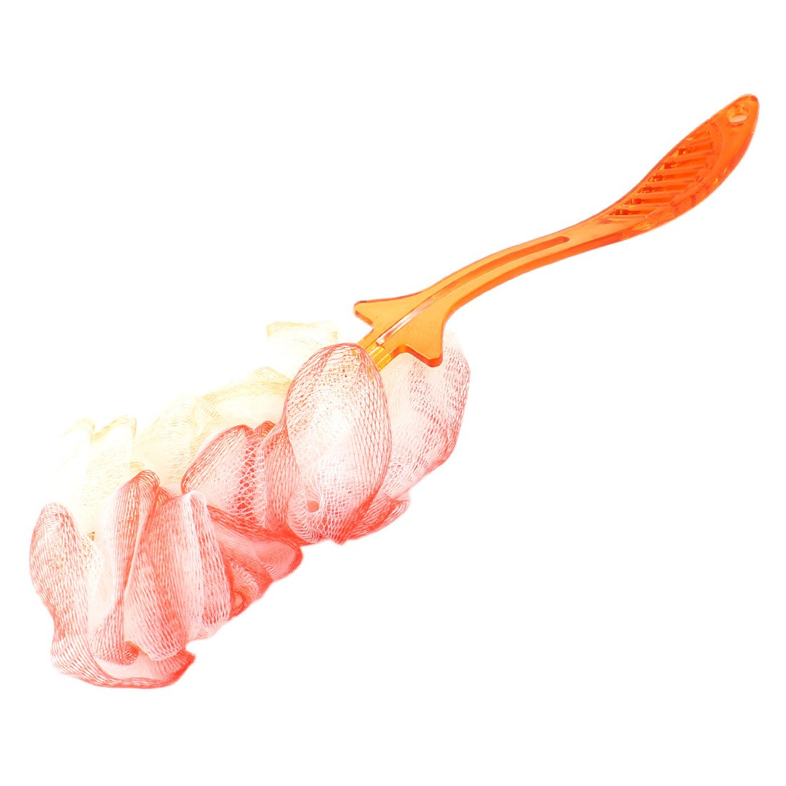 Ruilogod Hang Hole Handle Shower Brush Mesh Nylon Back Scrubber Pouf Orange Red (id: d14 50f 097 251 4be Beauty and Personal Care Ruilogod