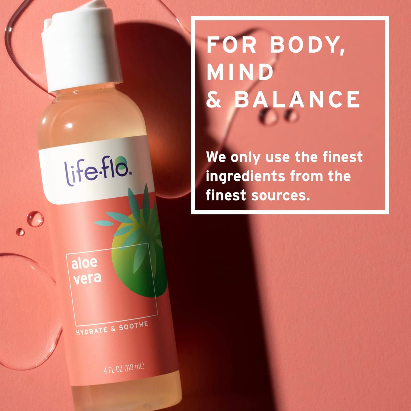 LIFE-FLO Aloe Vera, Soothing Moisture for Dry Skin Care, Calms Redness, Conditions & Hydrates Skin with Organic Aloe Vera Juice, No Synthetic Beauty & Personal Care LIFE-FLO