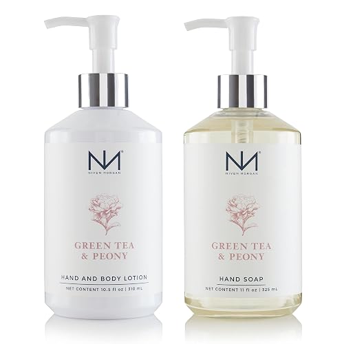 Niven Morgan Green Tea & Peony Hand Soap and Lotion Set Beauty & Personal Care Niven Morgan