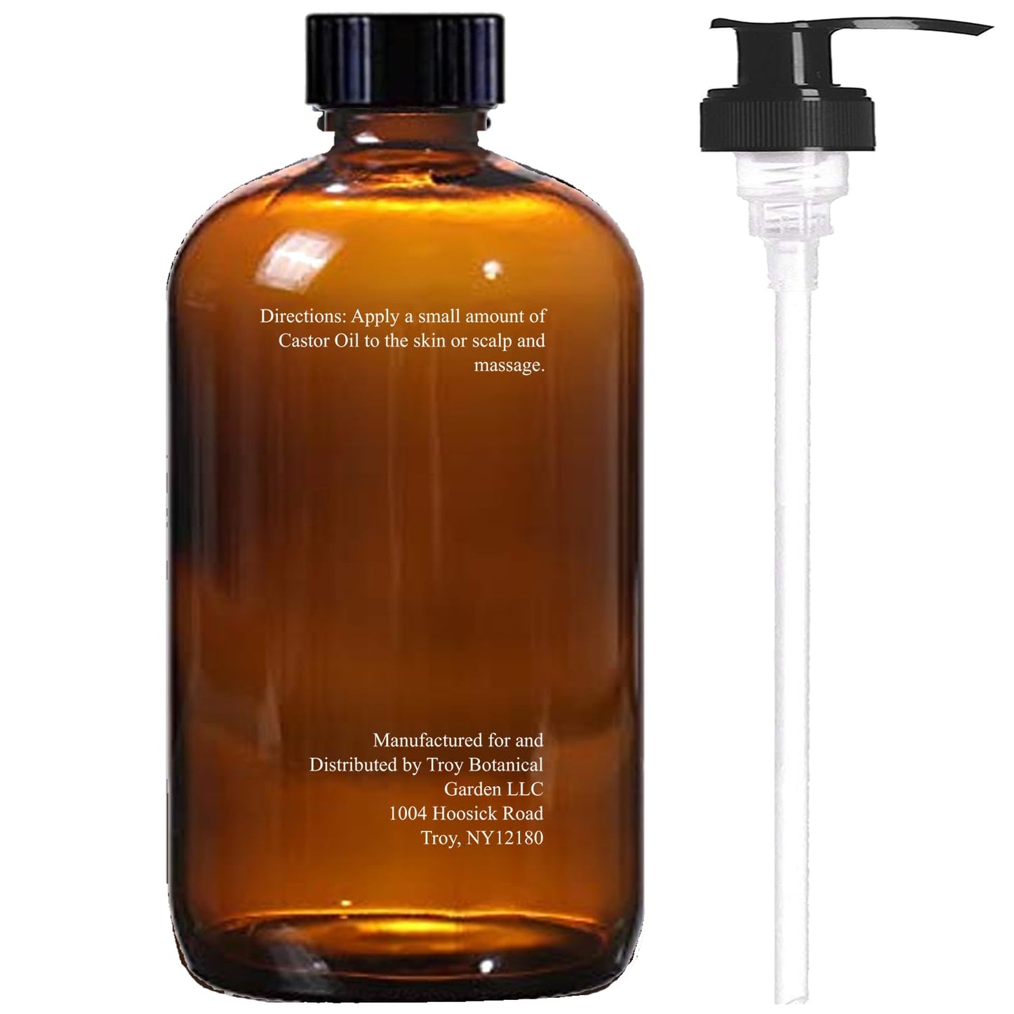 Essentially KateS Castor Oil 16 Fl Oz (Glass Bottle) - Original - A Huge Glass Bottle with a Pump - 100% Pure and Natural, Cold Pressed, Beauty and Personal Care Essentially KateS