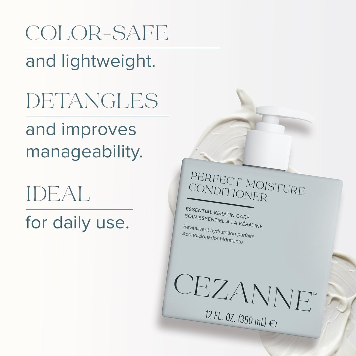 Cezanne Perfect Moisture Conditioner - Deep Hydrating & Frizz?Free, Keratin & Quinoa - 12 fl oz