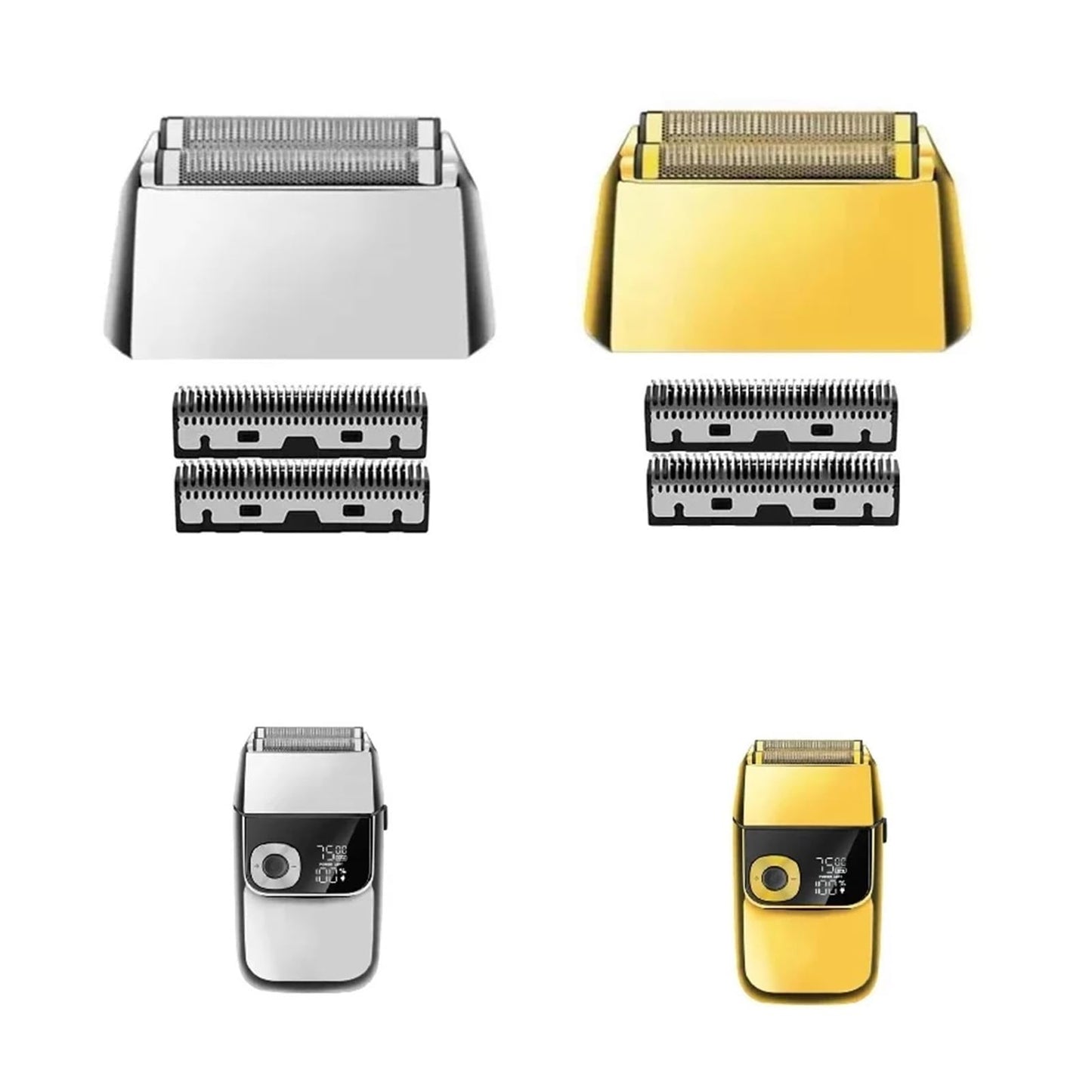 Replacement Blade Foil & Cutter Head, Compatible with Kemei KM-2028, Electric Shaver Net Shaving Razor Parts Accessories(Gold Set) Beauty and Personal Care RYBVWNLB