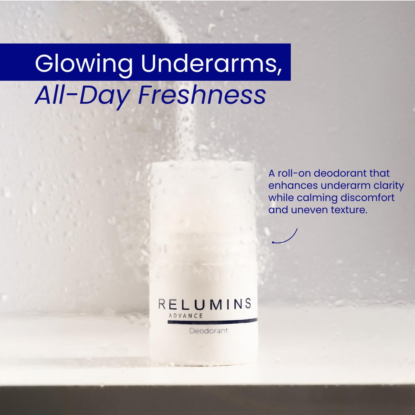 Relumins Advanced Underarm Deodorant Roll-On for Women and Men - 24-Hour Odor Protection with Glutathione and Witch Hazel - 1.5fl oz (1 Pack) Beauty and Personal Care Relumins