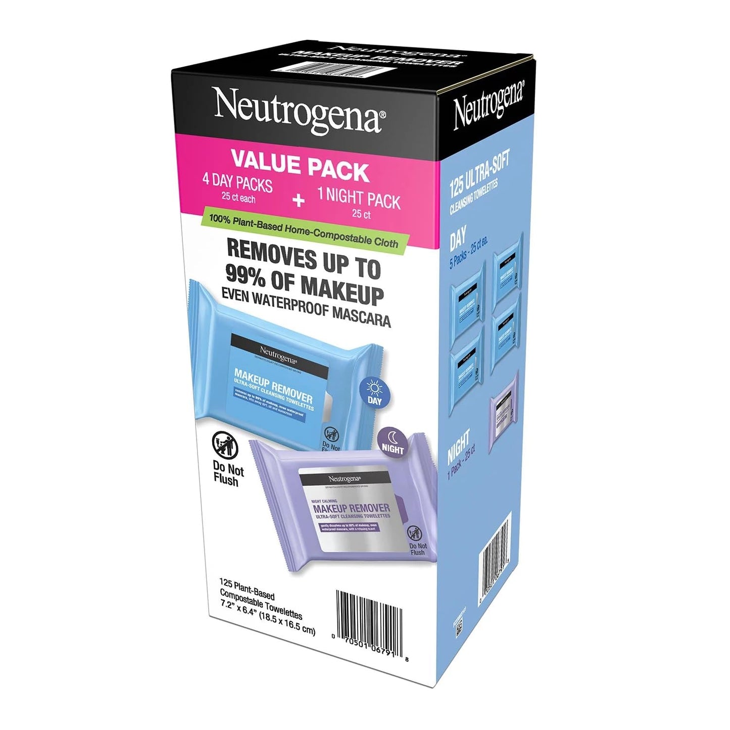 Neutrogena Makeup Remover & Night Calming Cleansing Towelettes (125 Count) Beauty & Personal Care Neutrogena