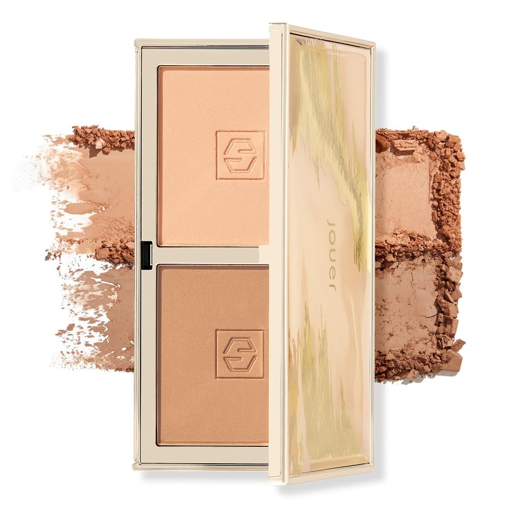 Jouer Sunswept Bronzer Duo 2 Complementary Shades Velvety Formula Matte & Shimmer Shades Vitamin E Talc, Paraben, Gluten & Cruelty Free Beauty & Personal Care Jouer
