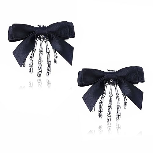Utavu 2pcs Skeleton Hair Clip Claw Skeleton Hand Hair Clip Bone Clips Spooky Skull Goth Hair Clips Halloween Hair Accessories for Women Girls, Pack Beauty & Personal Care Utavu