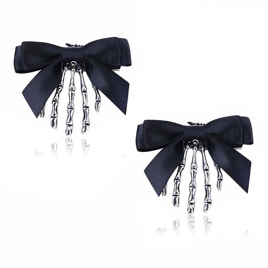 Utavu 2pcs Skeleton Hair Clip Claw Skeleton Hand Hair Clip Bone Clips Spooky Skull Goth Hair Clips Halloween Hair Accessories for Women Girls, Pack Beauty & Personal Care Utavu