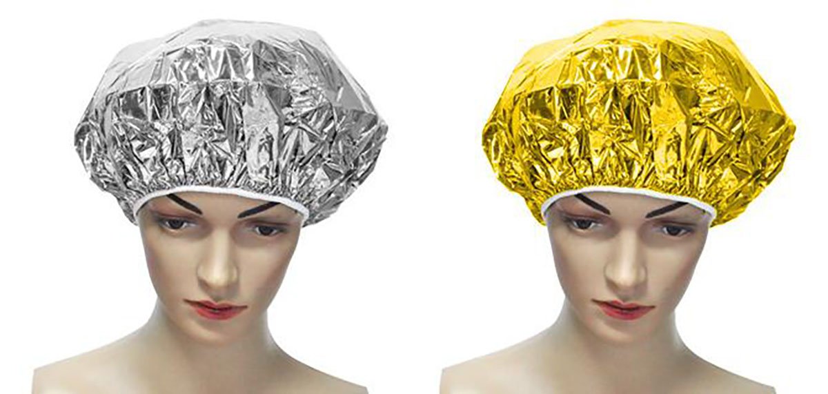 4PCS Salon Aluminum Foil Baking Oil Hair Cap Portable Nourishing Dry Disposable Shower Cap Waterproof Ultra-thin Bath Hat Hoods Bathroom Products Beauty & Personal Care Fodattm