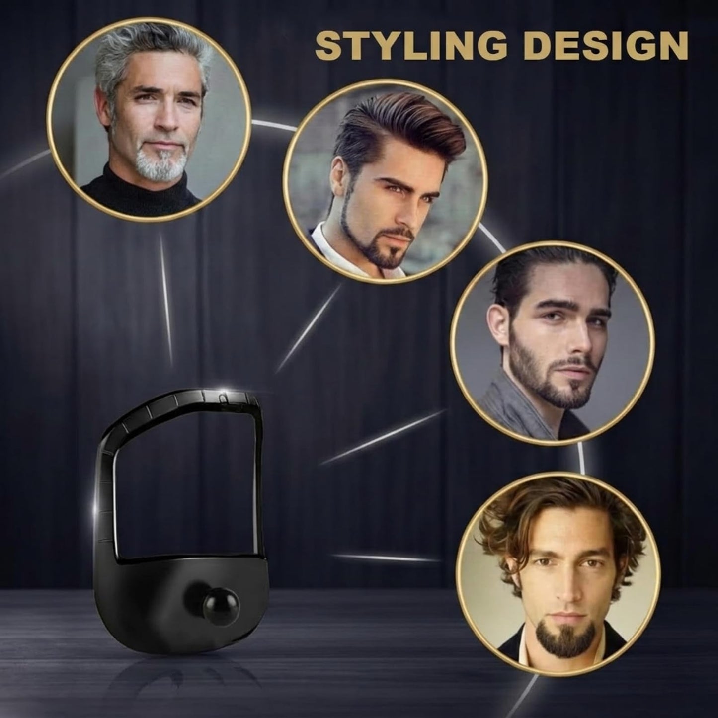 RCOACE Beard Shaping Tool With 5 Templates, Precision Beard Guide For Clean Lines And Goatee, Durable ABS Beard Shaper Tool For Home Grooming Beauty and Personal Care RCOACE