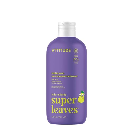 Attitude Bubble Wash for Kids, EWG Verified Bubble Bath, Hair Shampoo and Body Soap, Dermatologically Tested, Plant- and Mineral-Based, Vegan, Vanilla Beauty & Personal Care BIO SPECTRA ATTITUDE