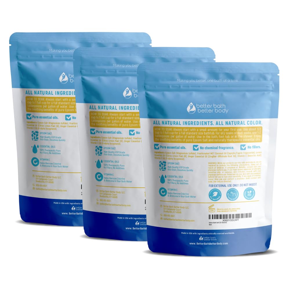 Detox Bath Salt (3-Pack) 2-Lbs Each, 6-Lbs Total Beauty & Personal Care Better Bath Better Body