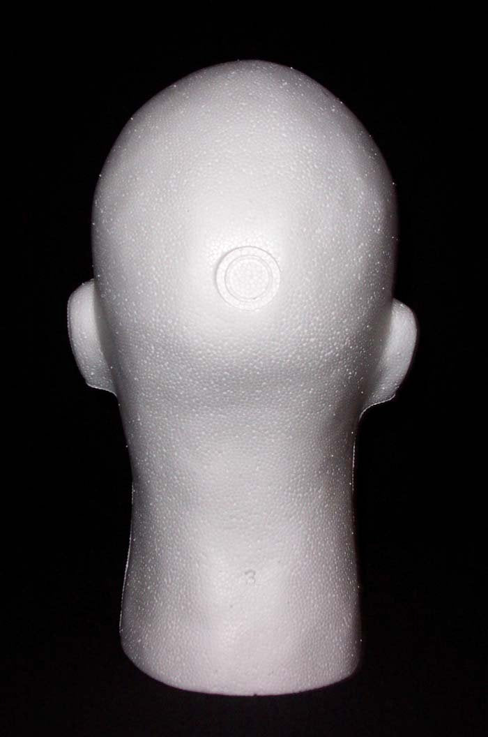 Male Mannequin White Styrofoam Head by foam head