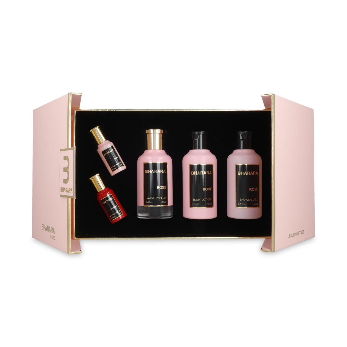 Bharara Rose Bath & Body Eau De Parfum 5 Pc Gift Set For Women Beauty & Personal Care B Bharara