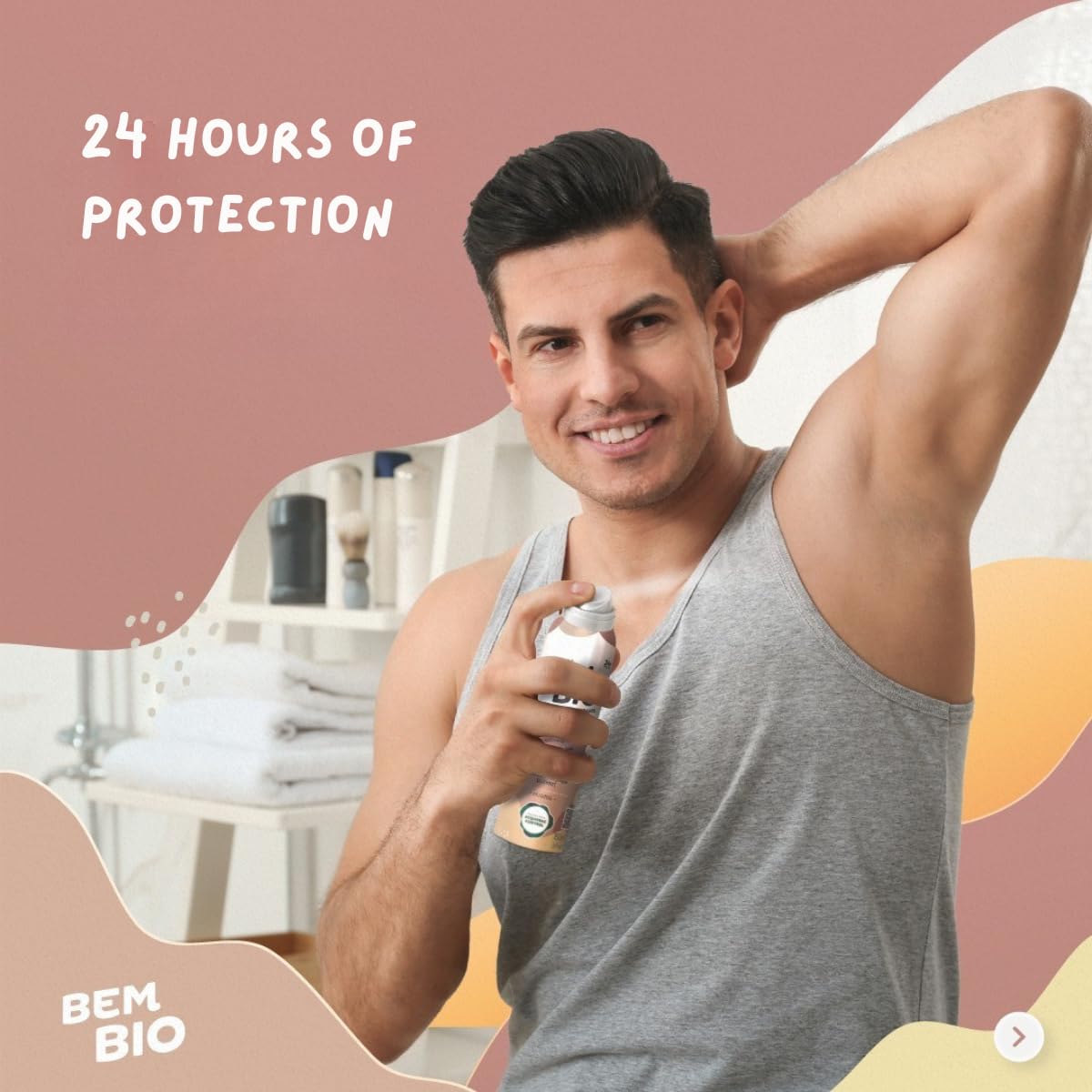 Bem Bio Original Biotranspirant Deodorant, Natural, Aluminum-Free, Vegan, 24-Hour Protection, 150ml (5.07 fl oz) Beauty and Personal Care BEM BIO