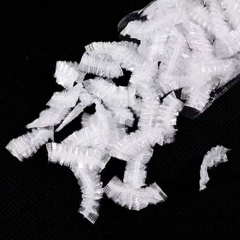 GOUWEIBA 100 pcs Clear Disposable Ear Protectors - Waterproof Ear Cover Caps for Hair Dye Shower Bathing Spa Salon Home Hotel Beauty & Personal Care GOUWEIBA