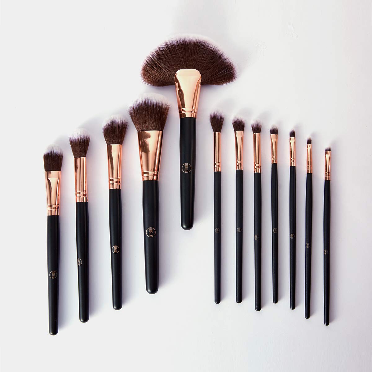 Lurella Cosmetics Stay Glam Brush Set: Essential 12 Pcs Makeup Brushes, Made With Ultra Soft Synthetic Bristles, & Includes Black Traveling Case. Beauty & Personal Care Lurella