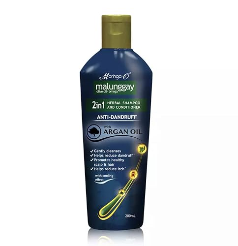 Moringa-O2 Herbal Anti-Dandruff Shampoo & Conditioner with Argan Oil 2-in-1, 200mL Beauty & Personal Care Moringa-O2