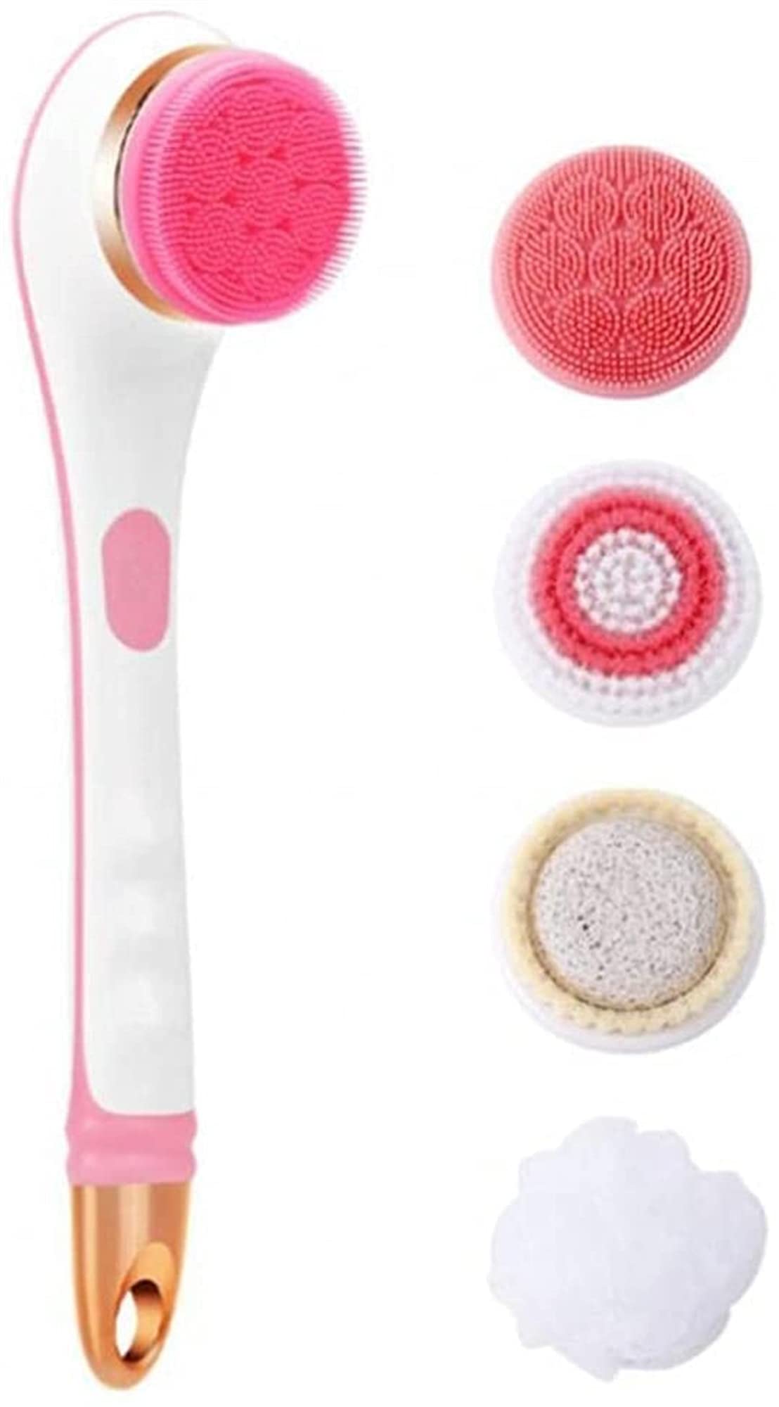 MISTPURE Electric Shower Brush Rechargeable Rotating Long Handle Back Scrubber Suitable for Body Cleansing Exfoliation Waterproof and Non-Slip with 4 Beauty and Personal Care MISTPURE