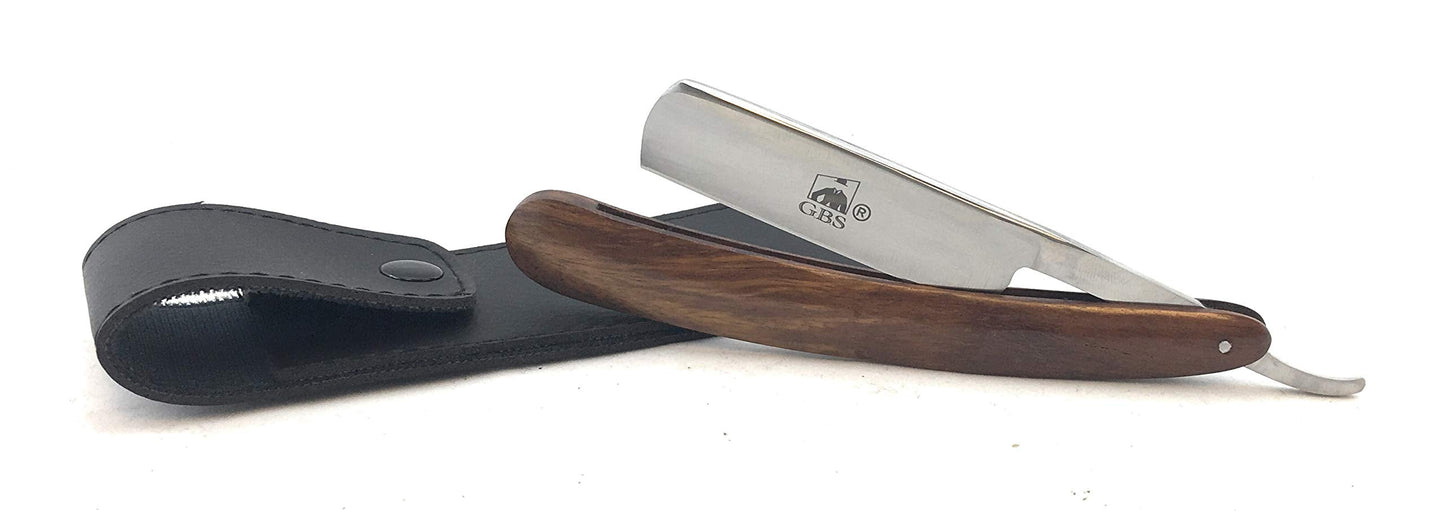 G.B.S Men's - Professional Shaving Straight Razor with Leather Case Beauty and Personal Care G.B.S