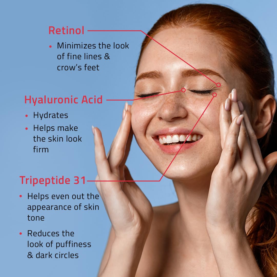 YEOUTH Retinol Eye Cream Anti Aging, Firming Under Eye Cream for Puffiness and Bags Under Eyes for Wrinkles and Dark Circles with Hyaluronic Acid Beauty & Personal Care YEOUTH