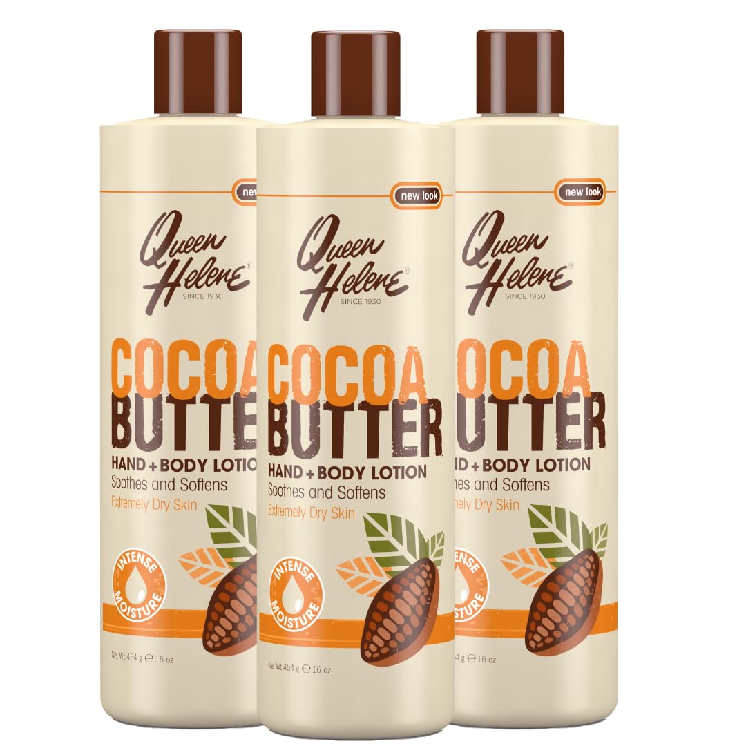 QUEEN HELENE Cocoa Butter Hand & Body Lotion 16 oz (Pack of 3) Beauty & Personal Care Queen Helene