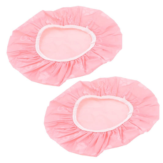 Ruilogod Cartoon Pattern Water Resistant Pink Elastic Band Shower Cap Hat 2 Pcs (id: a87 705 036 670 880 Beauty and Personal Care Ruilogod