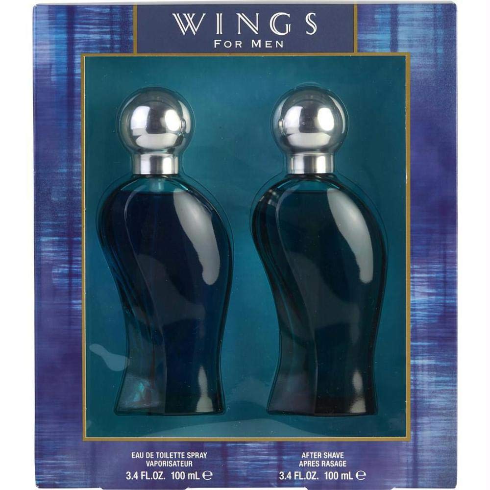Wings By Giorgio Beverly Hills For Men. Set-edt Spray 3.4 Ounces & Aftershave 3.4 Ounces Beauty and Personal Care GIORGIO BEVERLY HILLS