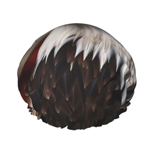 Bald Eagle Us Flag Pictures Shower Cap For Women Reusable Double Layers Bathing Bath Cap Hair Caps Waterproof Elastic Band Ladies Spa Salon Shower Hat Beauty and Personal Care GDSHJKLW