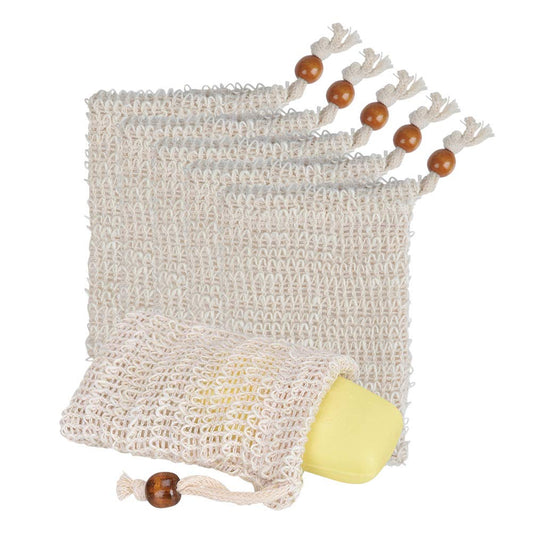 BUYGOO 20 Pack Soap Exfoliating Bag, Natural Soap Saver Hand Made Sisal Mesh Soap Bag Bar Soap Bag with Drawstring for Bath & Shower Use Beauty & Personal Care BUYGOO