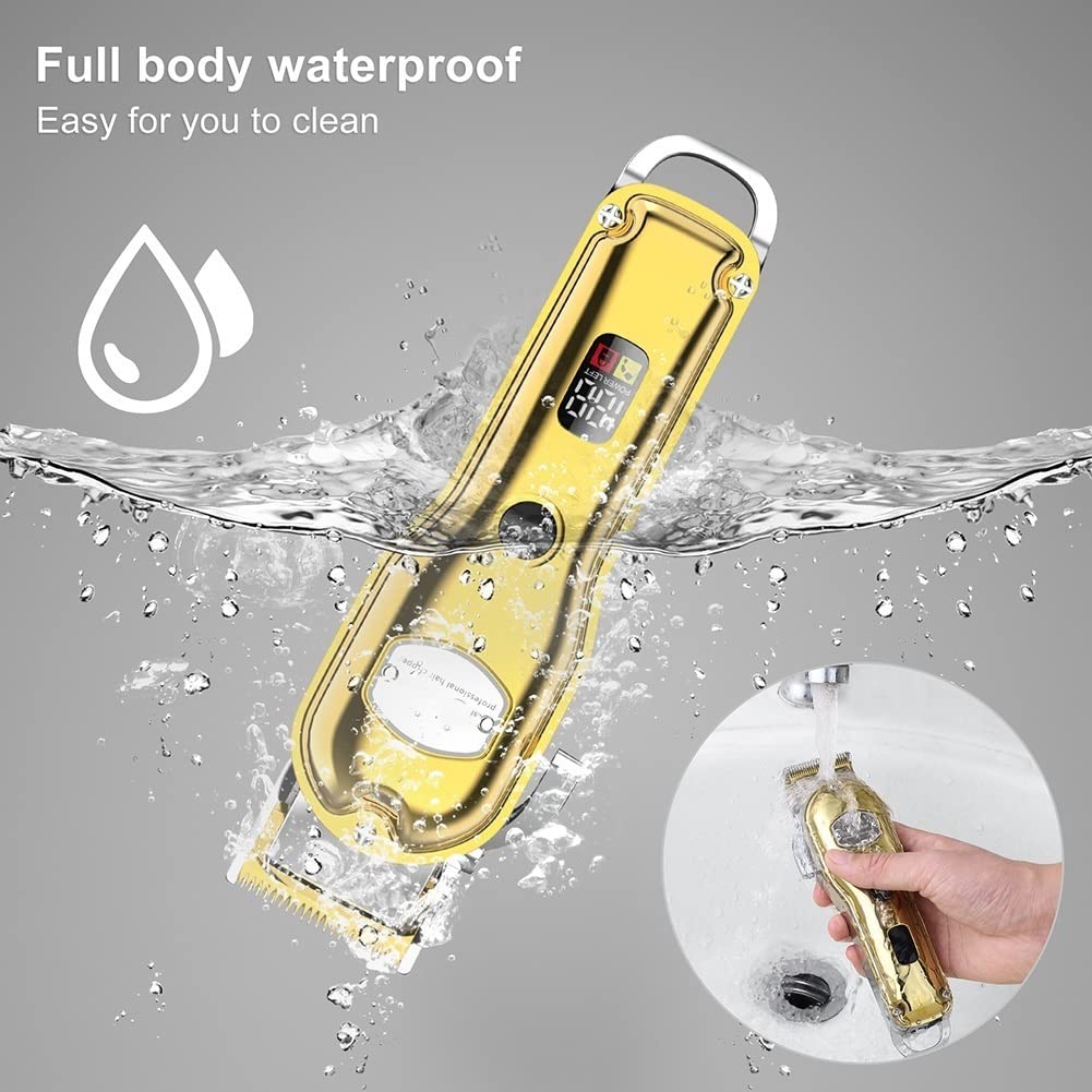 QDKVTNDJZ Hair Clippers for Men, Professional Trimmer for Cutting Machine with 10 Colorful Guide Combs Waterproof Beauty and Personal Care QDKVTNDJZ