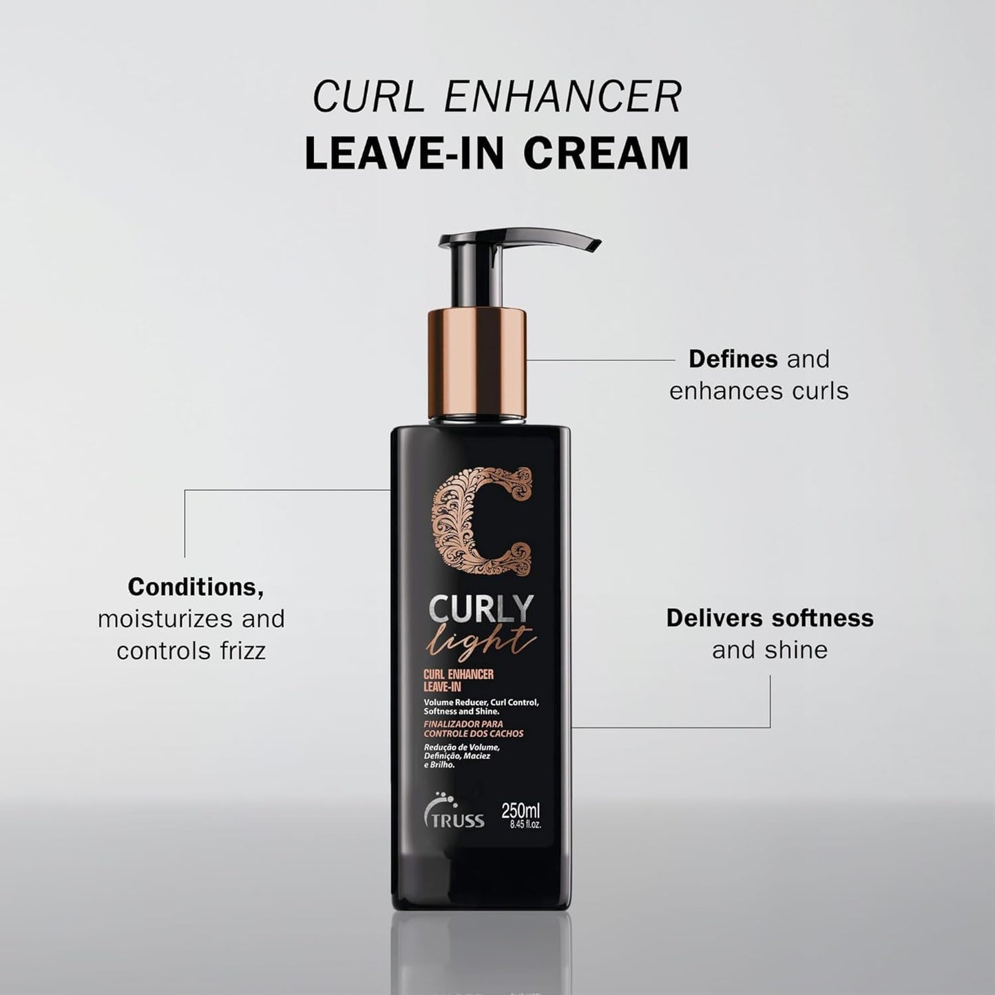 Truss Leave-in Cream for Curly Light Hair - Define and Intensify Curls, Moisturize Wavy and Textured Hair with Matte Finish Beauty & Personal Care TRUSS