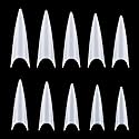 YIMART 500pcs Acrylic Medium Long Stiletto Nail Tips Easy Coffin Nails Sharp False Nail Art Tips For Nails Salon (White) Beauty & Personal Care Yimart
