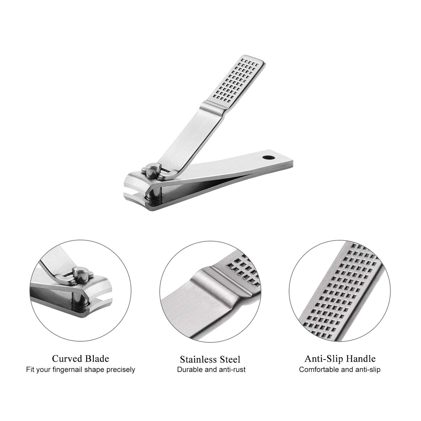 HAWATOUR Nail Clippers Set, Ultra Sharp Sturdy Fingernail and Toenail Clipper Cutters with Visibly Tin Case, Silver Beauty & Personal Care HAWATOUR
