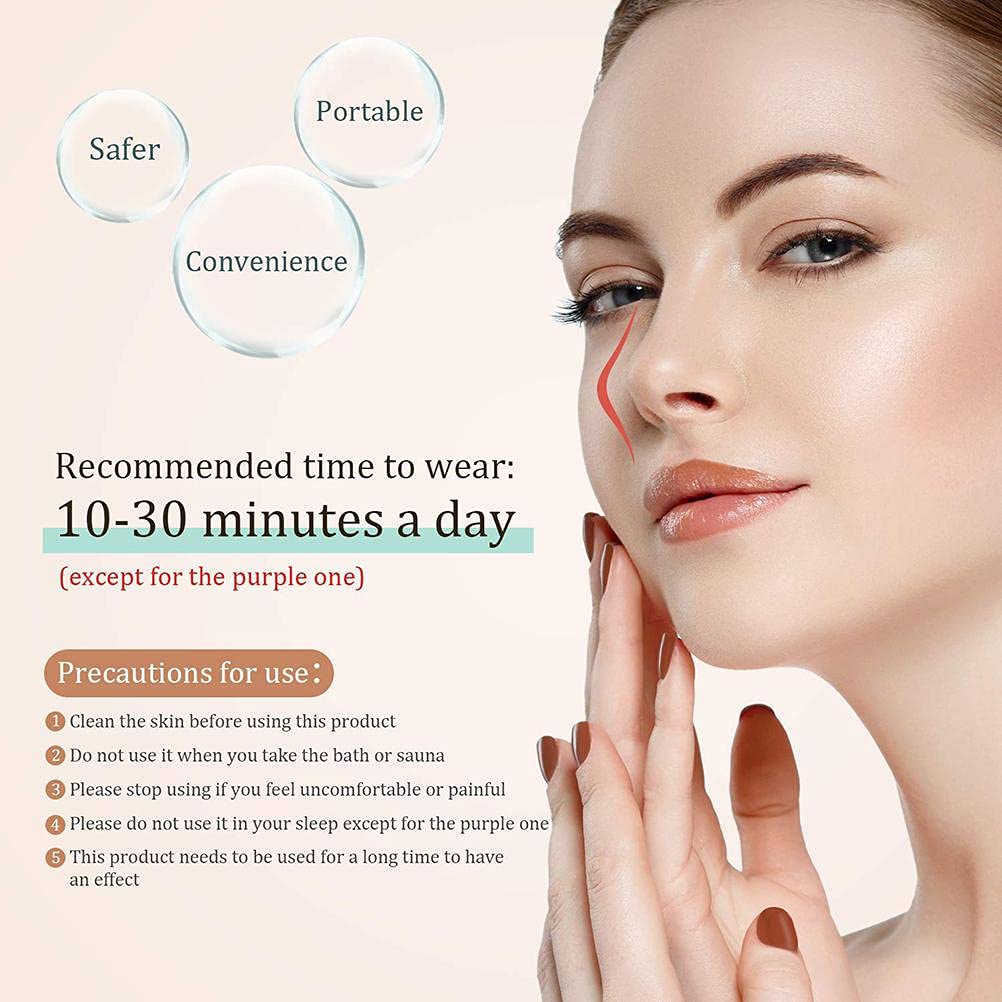 ZJchao Silicone Nose Shaper Clip, Nose Corrector Device Bridge Straightener Corrector for Rhinoplasty Shaping (Purple Nose Clip) Beauty and Personal Care ZJchao