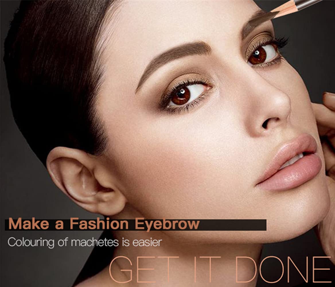 Go Ho 12 PCS Dark Brown Eyebrow Eyeliner Pencils,Sweatproof Eyebrow Pencil,Long-lasting Nice Color Eye Brow Gel Pen Makeup Brow Tint Sticks?Dark Beauty & Personal Care Go Ho
