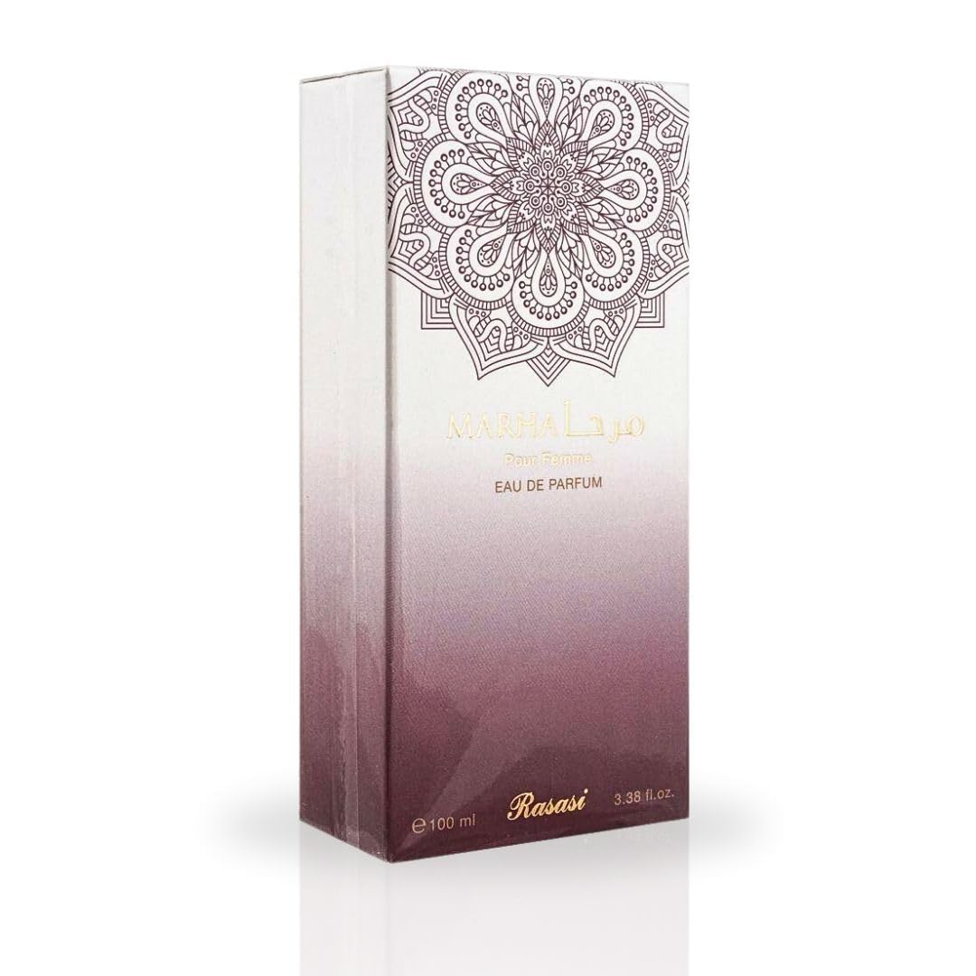 RASASI Marha Eau De Parfum for Women - 100ML (3.38 OZ) Arabian Perfume Spray, Refreshing Fruity and Citrusy Fragrance, Long Lasting Luxurious Feminine Beauty & Personal Care RASASI